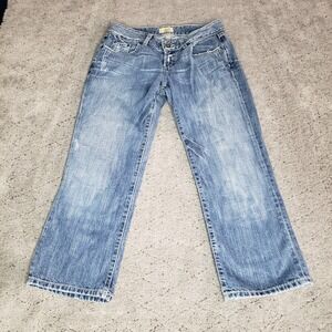 Buckle BKE Jeans Womens 30 Blue Wide Leg Flare Denim Low Rise Relaxed Streetwear